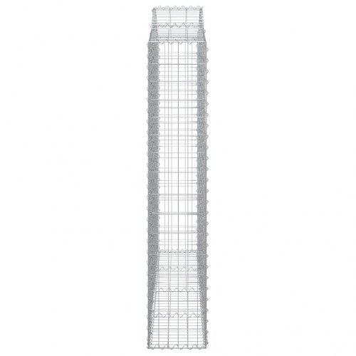 Buede gabionkurve 8 stk. 200x30x160/180 cm galvaniseret jern
