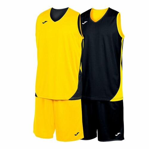 Joma Sport Kansas sportssæt til børn, gul/sort, 2 dele - 9-10 år
