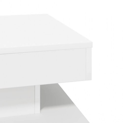 Sofabord 360 grader drejeligt 50x50x34,5 cm hvid