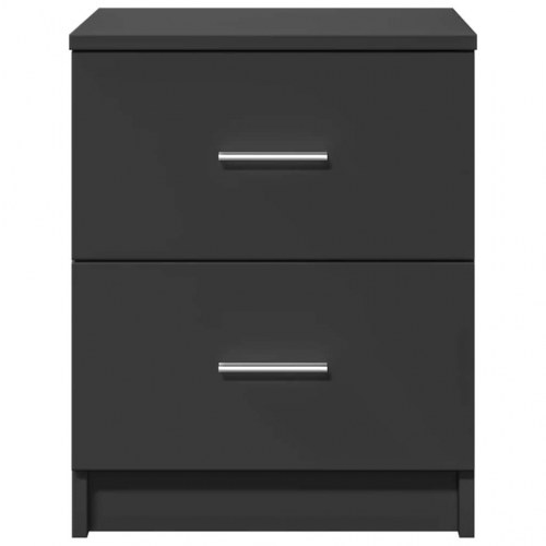 Sengeborde 2 stk. med 2 skuffer 40x36x50 cm sort