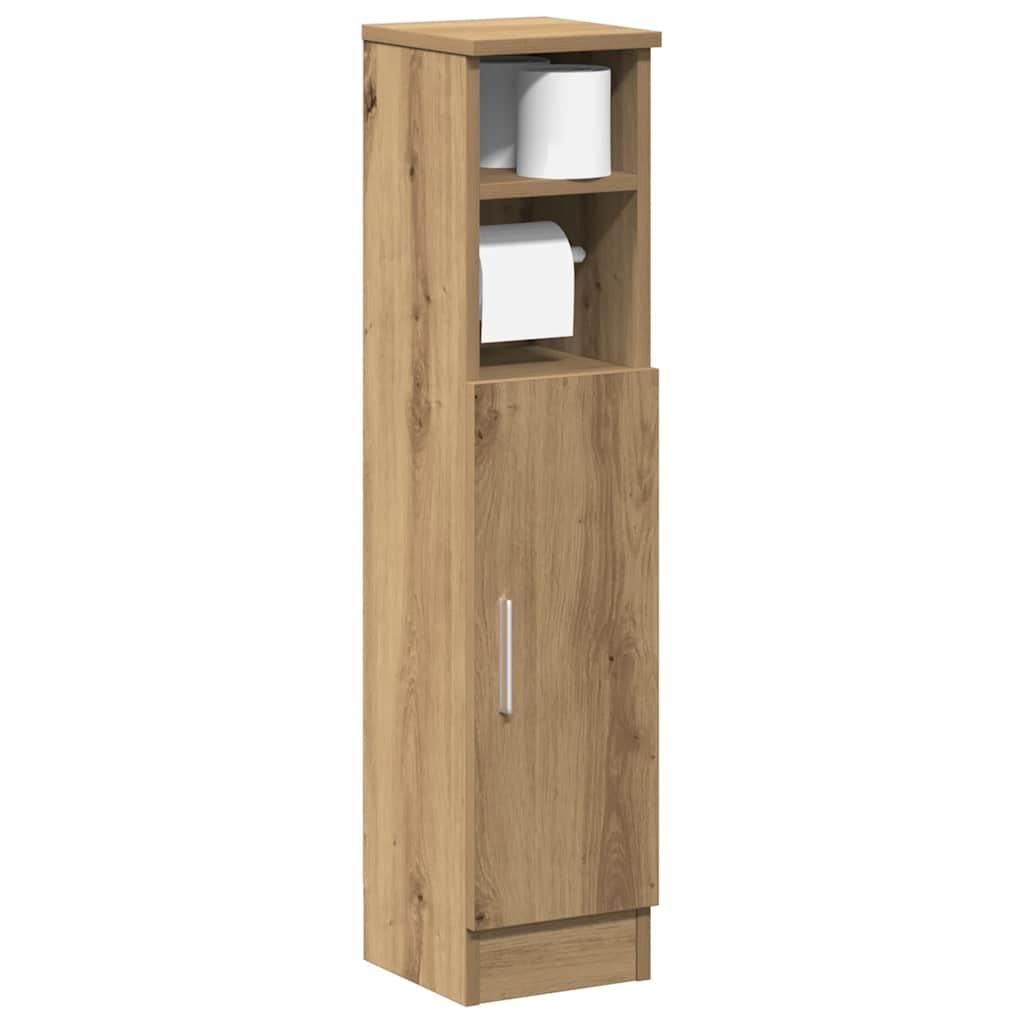 Badeværelsesskab Med Rulleholder 20,5x22x90 Cm - artisan eg