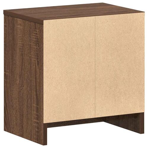 Sengebord med skuffe 39x28x41 cm brun egetræsfarve