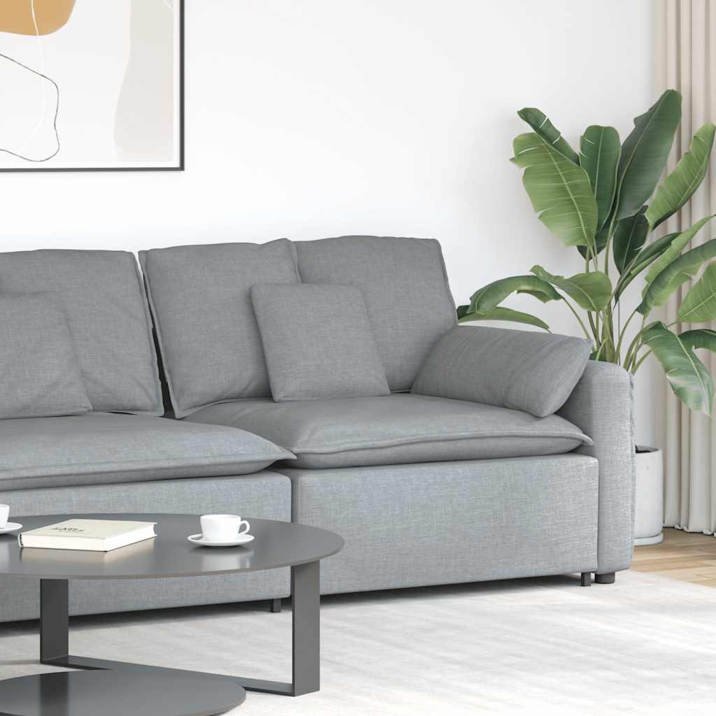 Modulopbygget Sofaarmlænsendemodul Med Hynder 100 Cm - Lysegrå / end sofa
