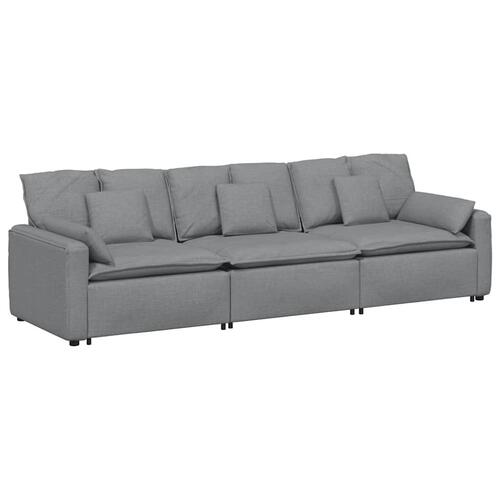 Modulsofa med hynder lysegrå
