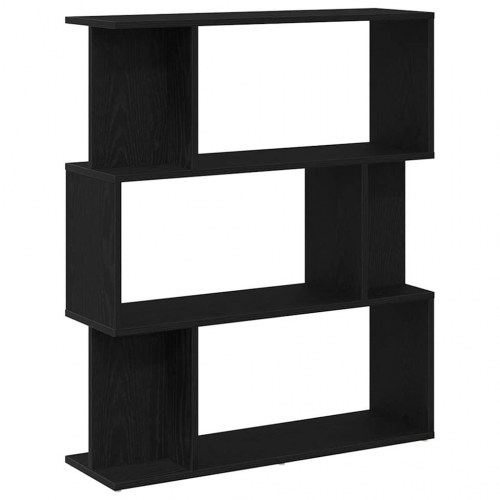 Bogreol 80×24×96 cm i konstrueret træ - sort eg