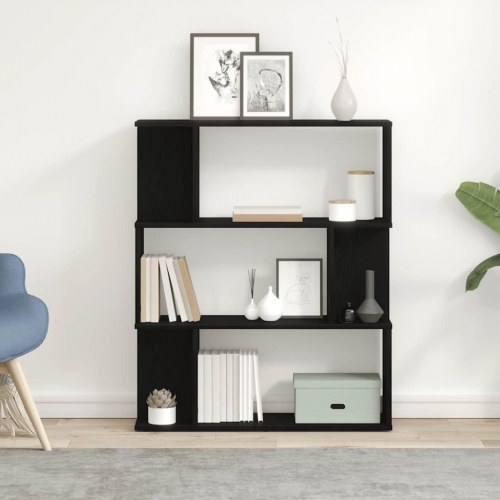 Bogreol 80×24×96 cm i konstrueret træ - sort eg