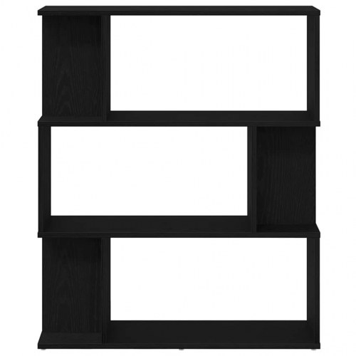 Bogreol 80×24×96 cm i konstrueret træ - sort eg