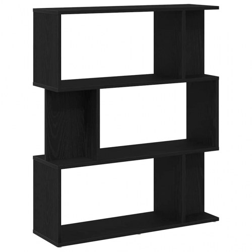Bogreol 80×24×96 cm i konstrueret træ - sort eg