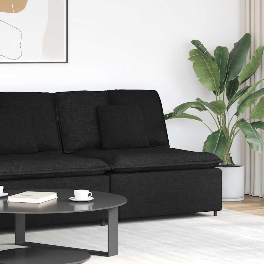 Modulopbygget sofacentermodul med hynder 100 cm sort