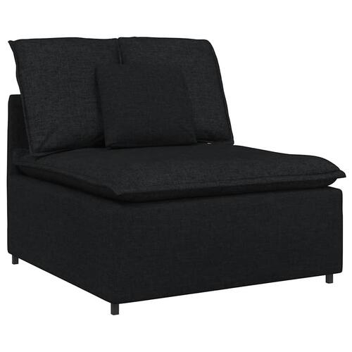 Modulopbygget sofacentermodul med hynder 100 cm sort