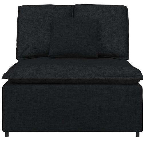 Modulopbygget sofacentermodul med hynder 100 cm sort