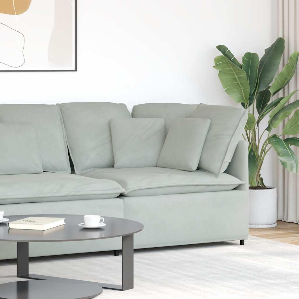 Modulsofa hjørnemodul med hynder 100 cm lysegrå