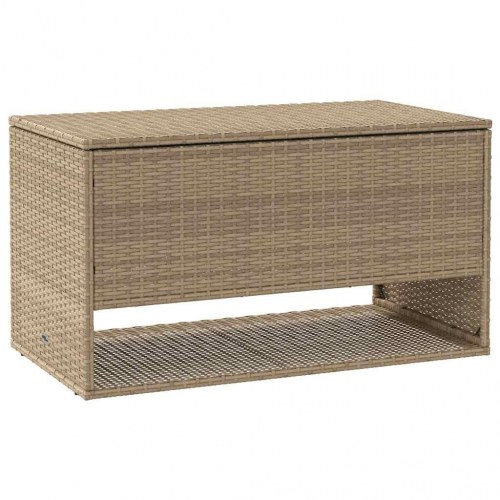 Udendørs hyndeboks 100x55x55,5 cm polyrattan beige