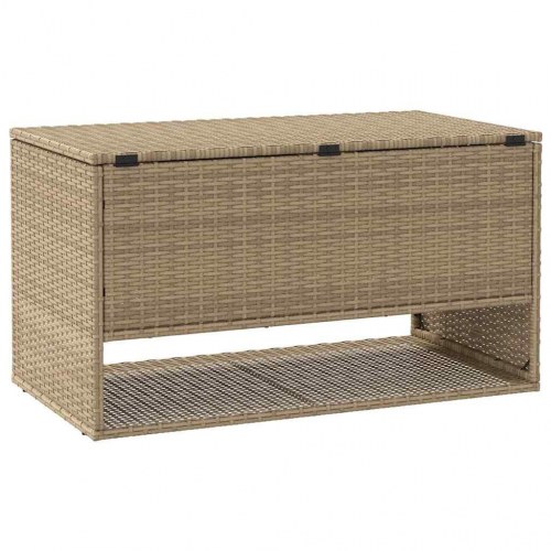 Udendørs hyndeboks 100x55x55,5 cm polyrattan beige