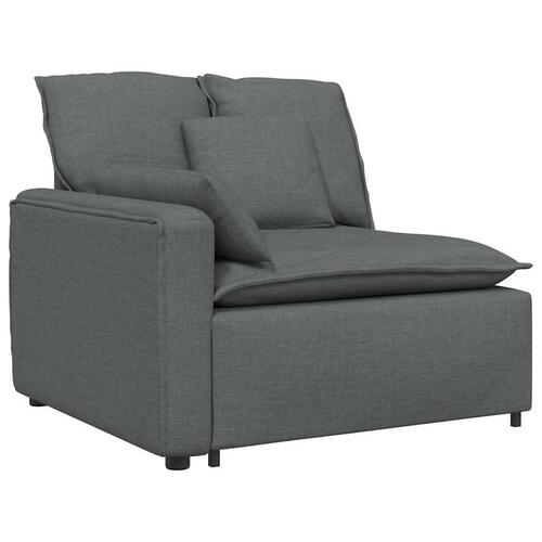 Modulsofa med hynder stof mørkegrå