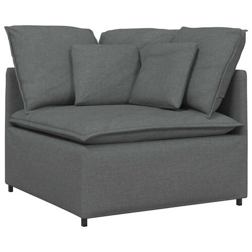 Modulsofa med hynder stof mørkegrå