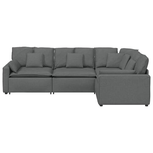 Modulsofa med hynder stof mørkegrå