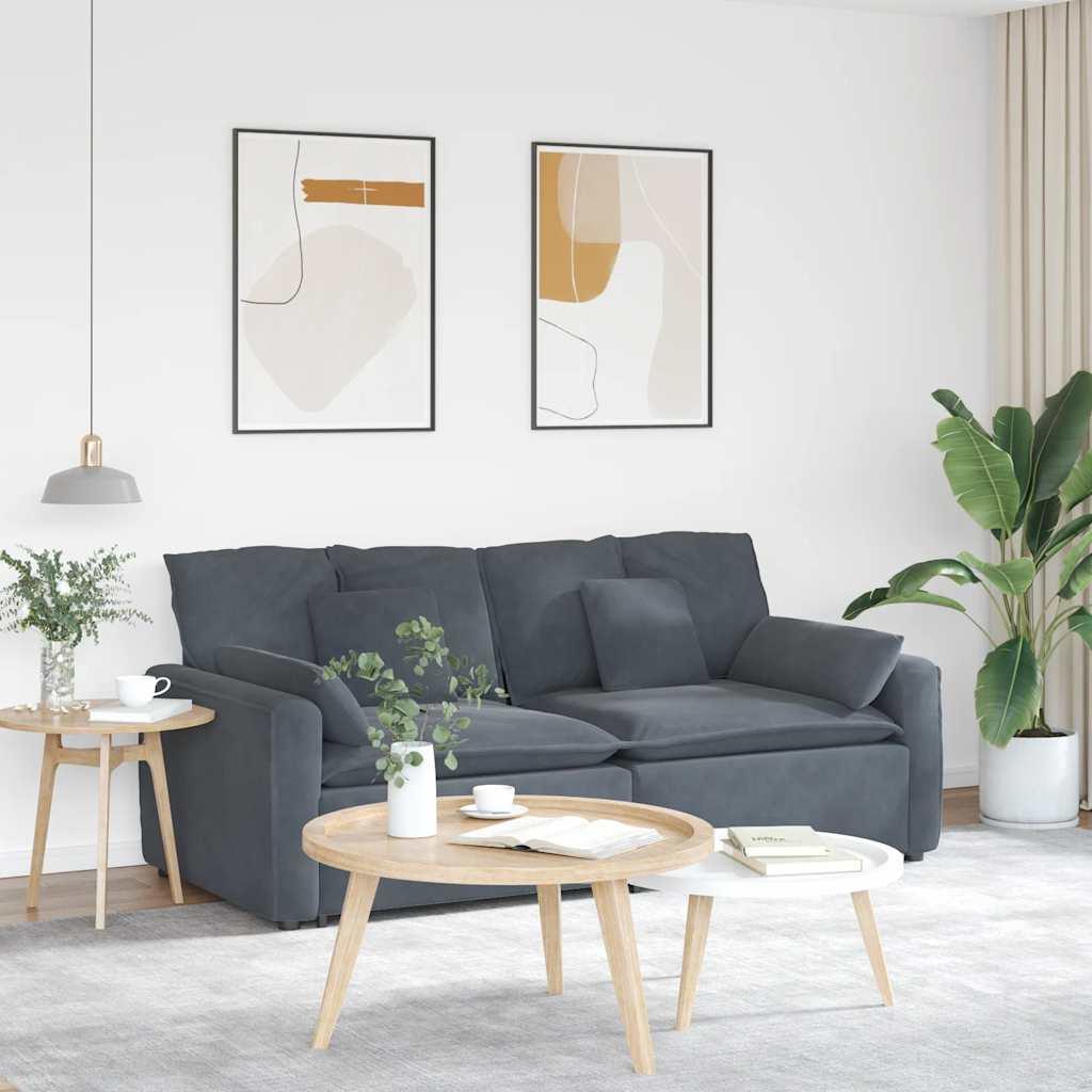 Modulsofa Med Hynder - Mørkegrå