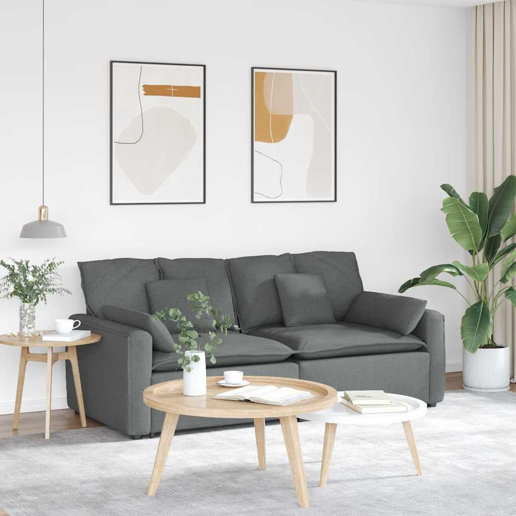 Modulsofa Med Hynder - Mørkegrå