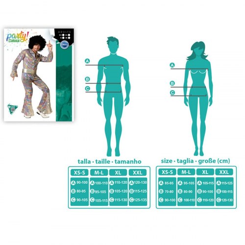 Kostume til voksne Disco - XL