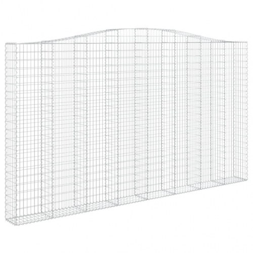 Buede gabionkurve - 6 stk. 400×30×220/240 cm i galvaniseret jern