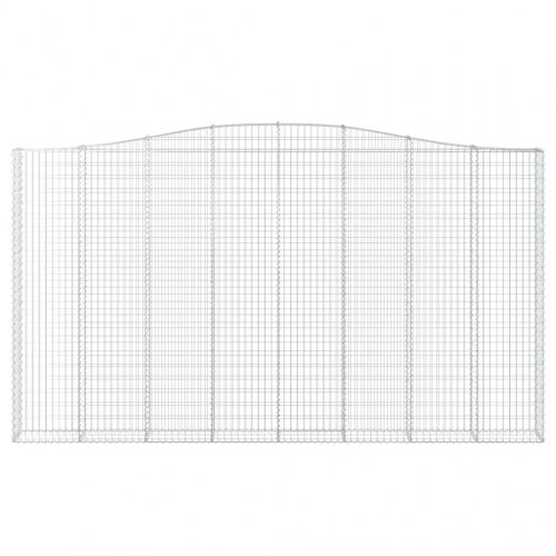 Buede gabionkurve - 6 stk. 400×30×220/240 cm i galvaniseret jern