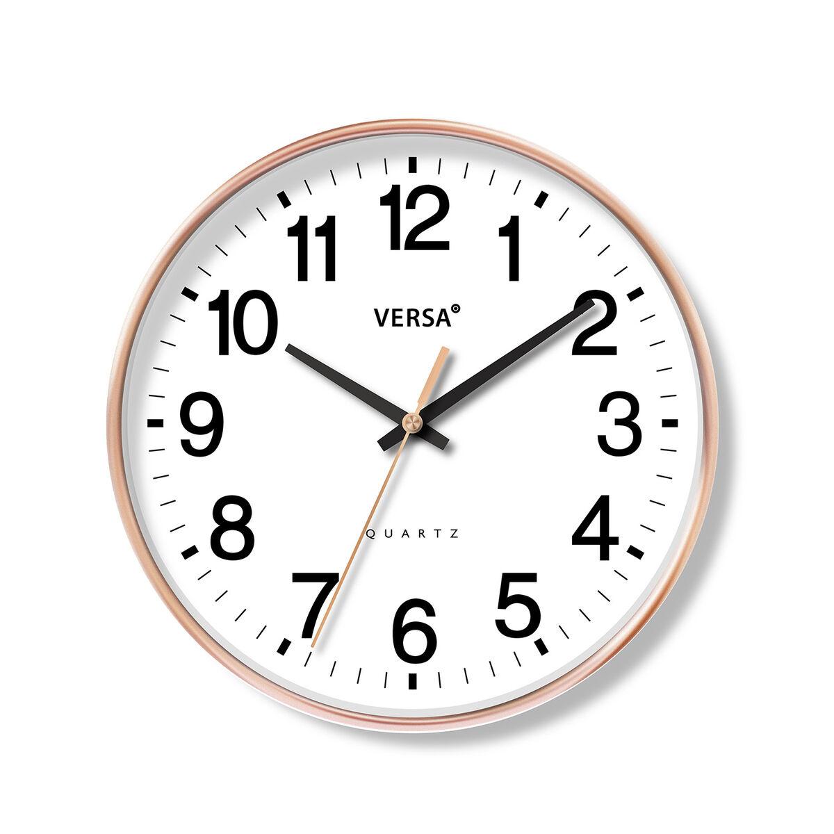 Vægur Versa Hvid Plastik 4,3 x 30 x 30 cm