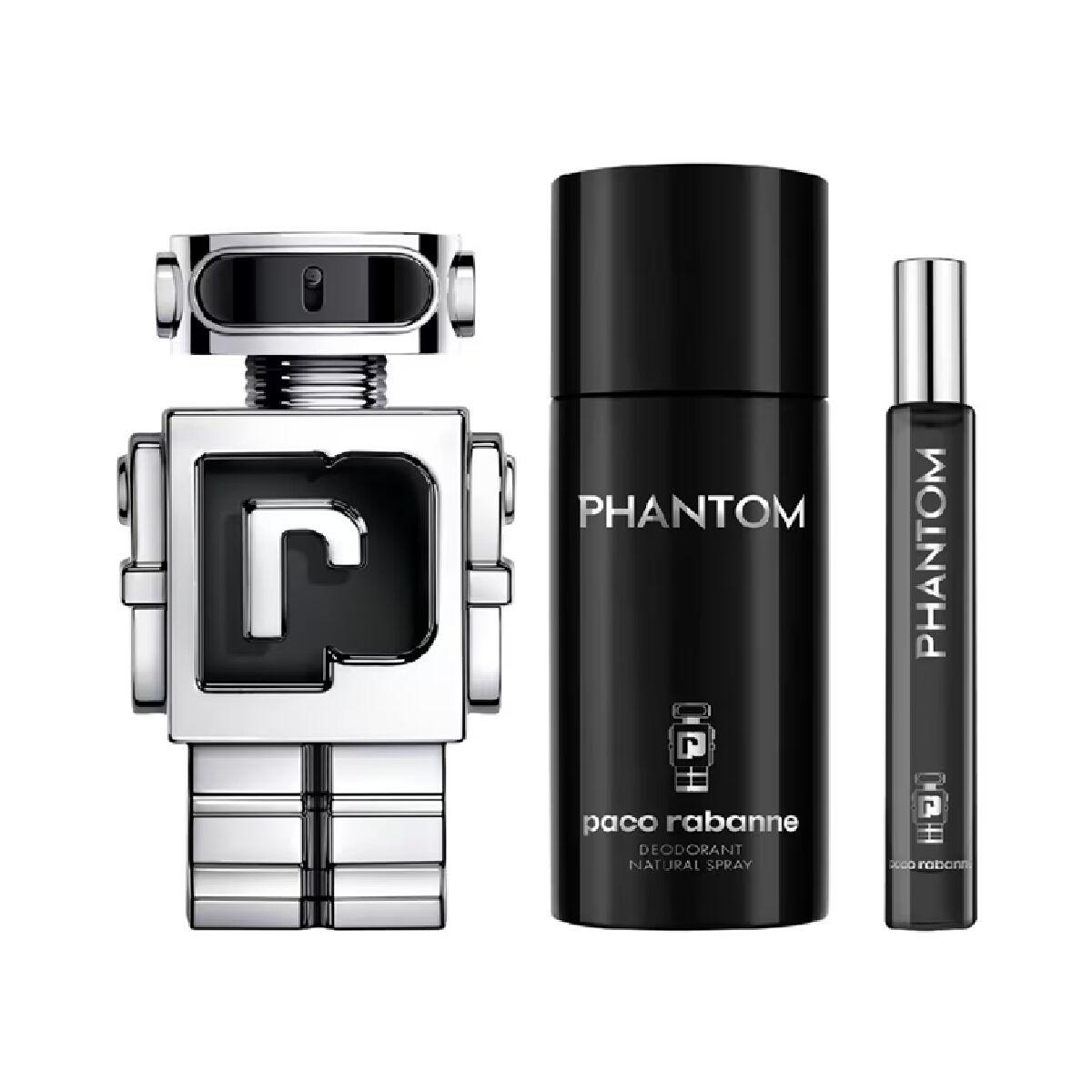 Paco Rabanne Phantom Gaveæske Til Mænd Edt 100 Ml + Edt 10 Ml + Deodorant 150 Ml