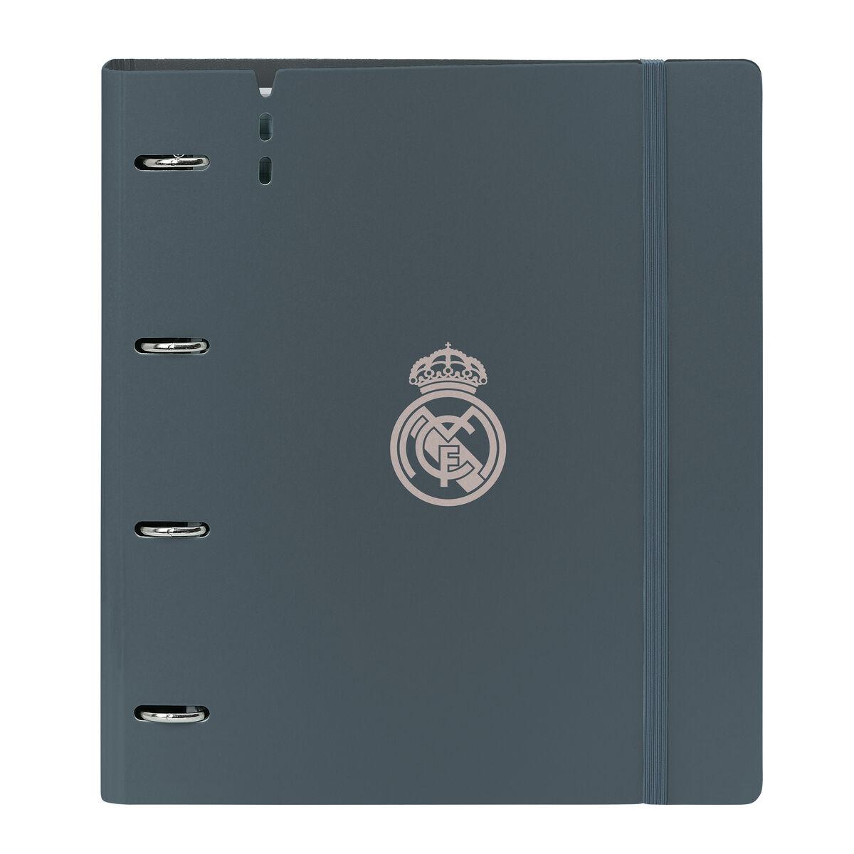 Real Madrid C.F. ringbind - grå 27 × 32 × 4 cm, 4 ringe