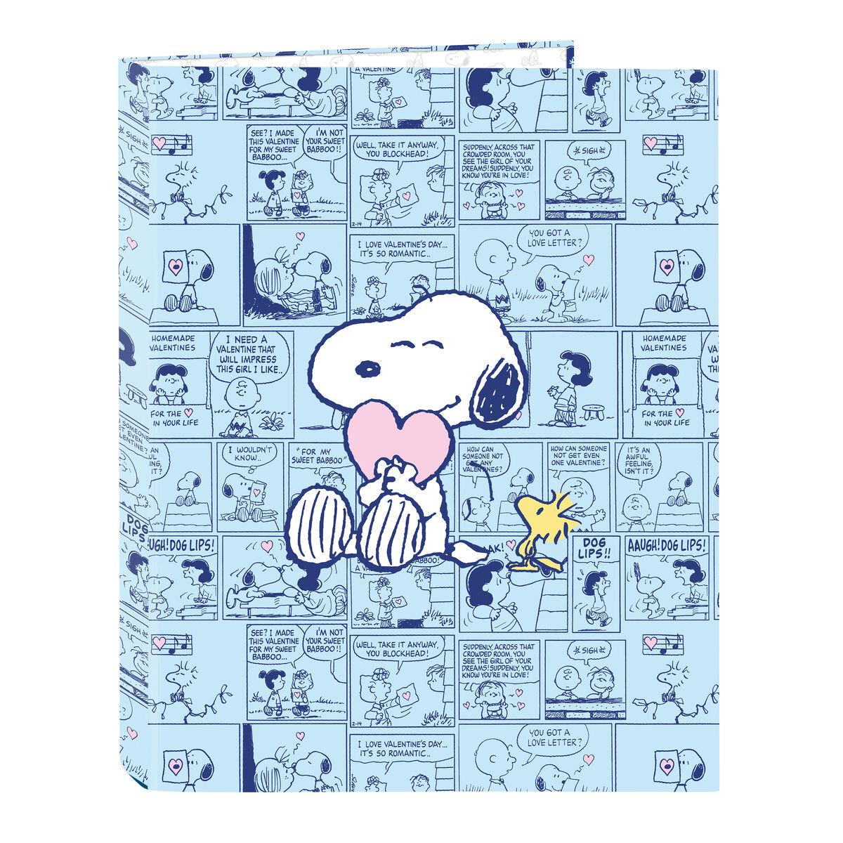 Ringbind Snoopy Love Blå A4 26.5 x 33 x 4 cm