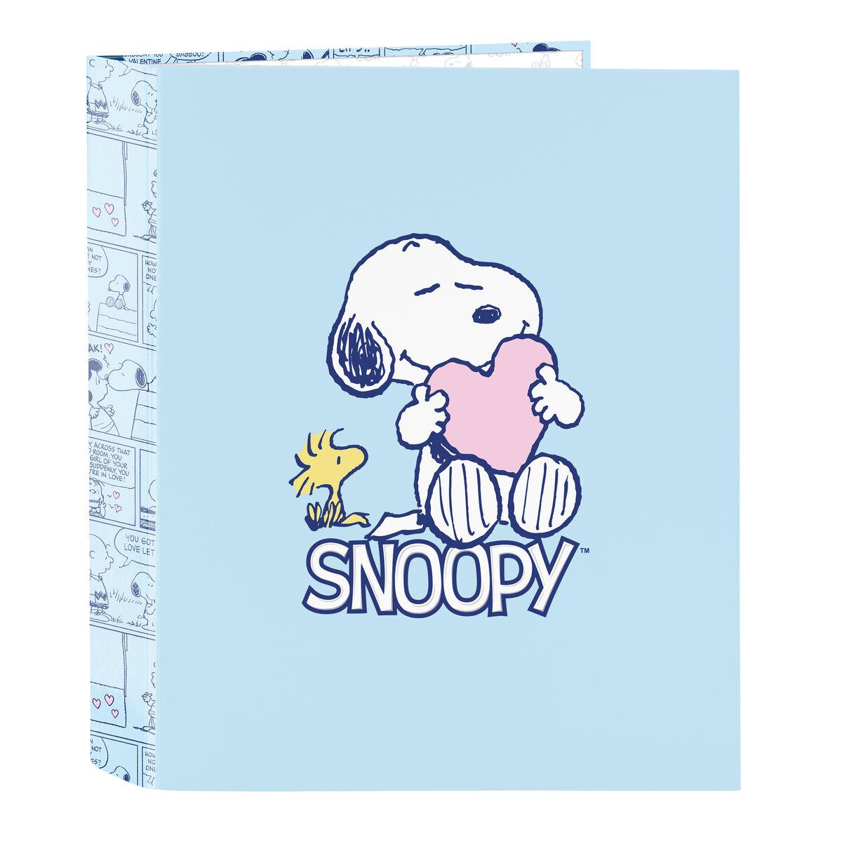 Ringbind Snoopy Love Blå A4 27 x 33 x 6 cm