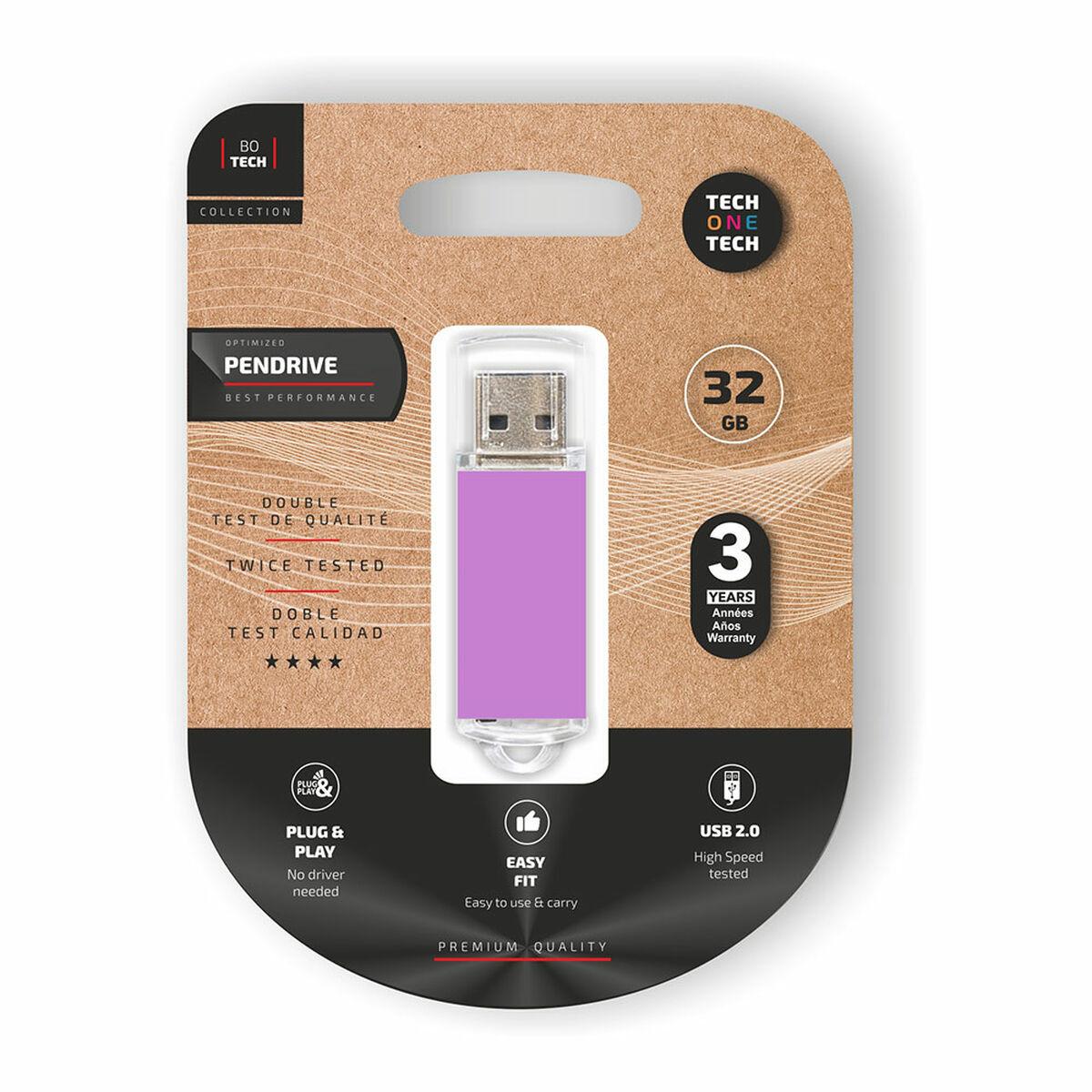 USB-stik Tech One Tech Lilla 32 GB