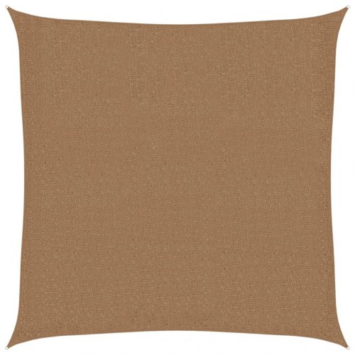 Solsejl 2×2 m - HDPE 160 g/m², gråbrun firkant