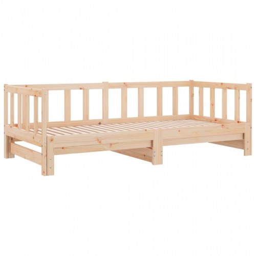 Daybed med udtræk 2x(80x200) cm i massivt fyrretræ