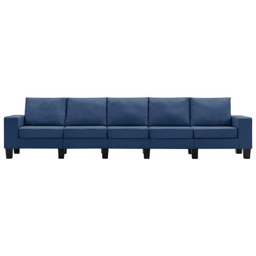 5-personers sofa stof blå