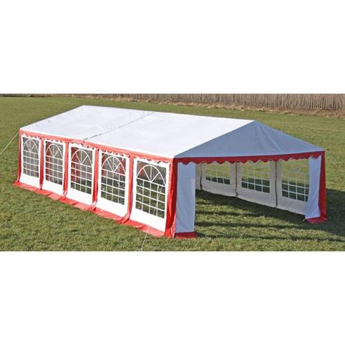Marquee tag og sidepaneler 10x5m rød hvid