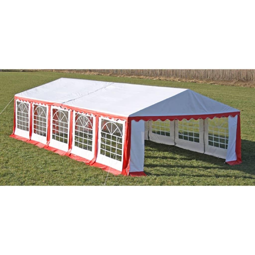 Marquee tag og sidepaneler 10x5m rød hvid