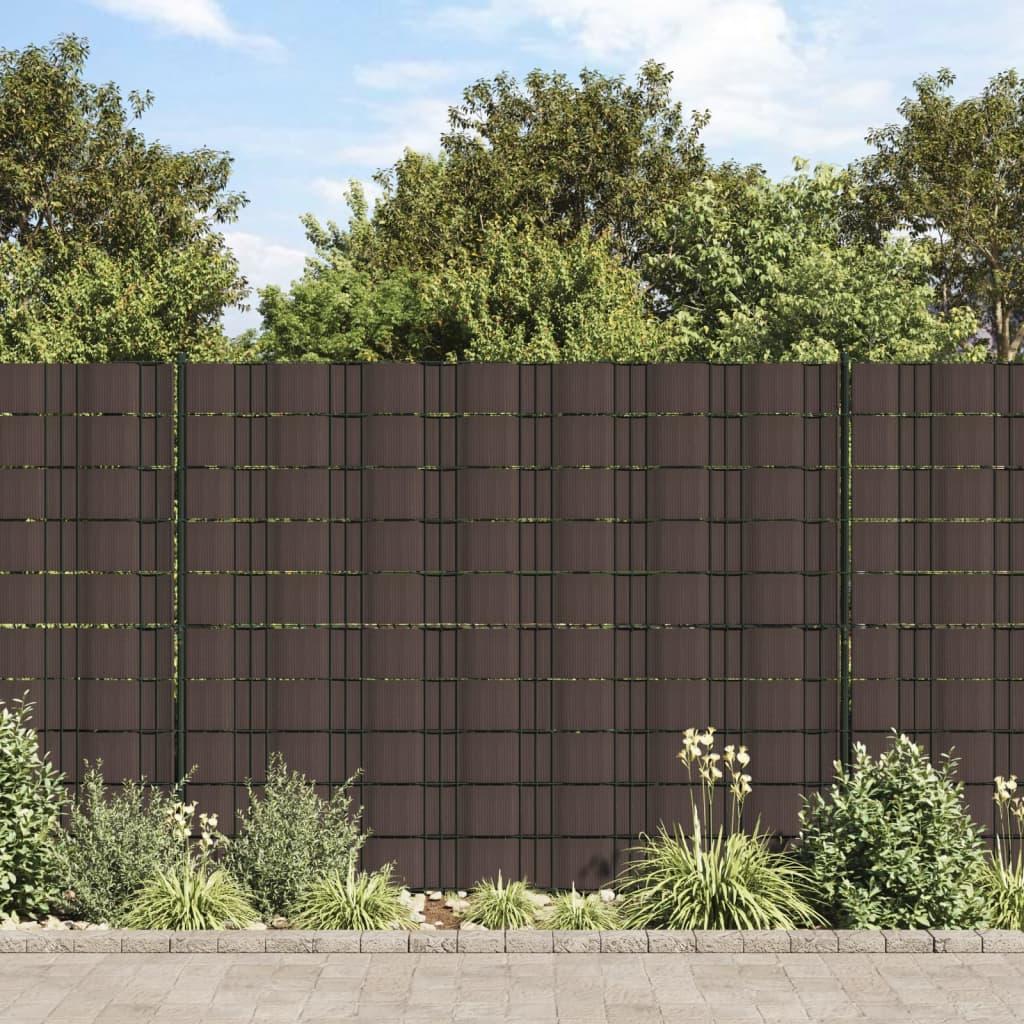Haveskærm 35x0,19 m 4 stk. PVC brun