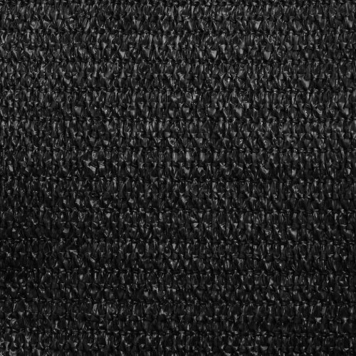 Trekantet solsejl 5×7×7 m - HDPE 160 g/m², sort