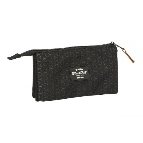 BlackFit8 penalhus Old School - sort/grå, 22 × 12 × 3 cm