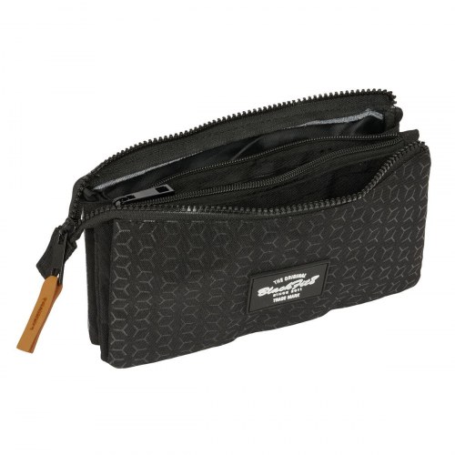 BlackFit8 penalhus Old School - sort/grå, 22 × 12 × 3 cm