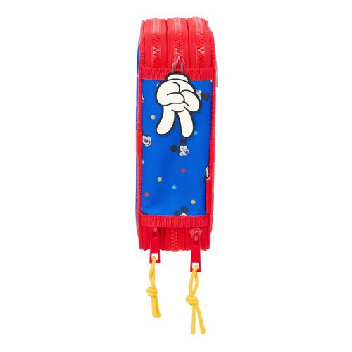 Tredobbelt Penalhus Mickey Mouse Clubhouse Good day Blå 12,5 x 19,5 x 5,5 cm 37 Dele