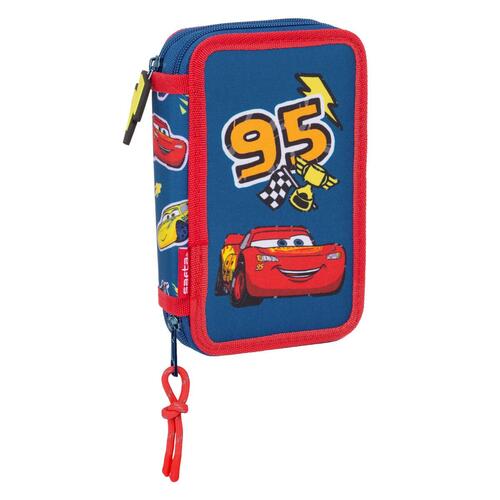 Dobbelt penalhus Cars Racing Marineblå 12.5 x 19.5 x 4 cm Dobbelt penalhus 29 Dele