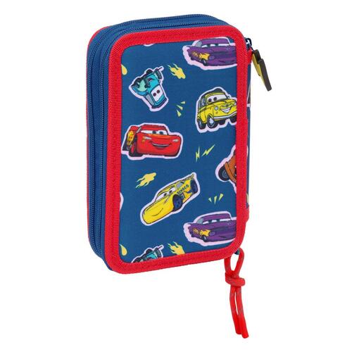 Dobbelt penalhus Cars Racing Marineblå 12.5 x 19.5 x 4 cm Dobbelt penalhus 29 Dele