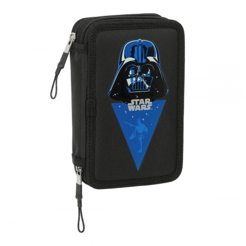 Star Wars dobbelt penalhus Rebellion, sort - 29 dele (12,5 × 19,5 × 4 cm)