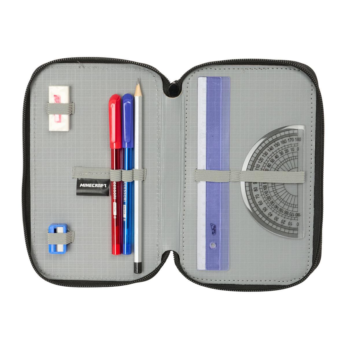 Tredobbelt Penalhus Minecraft Tnt Multifarvet 12,5 x 19,5 x 5,5 cm 37 Dele