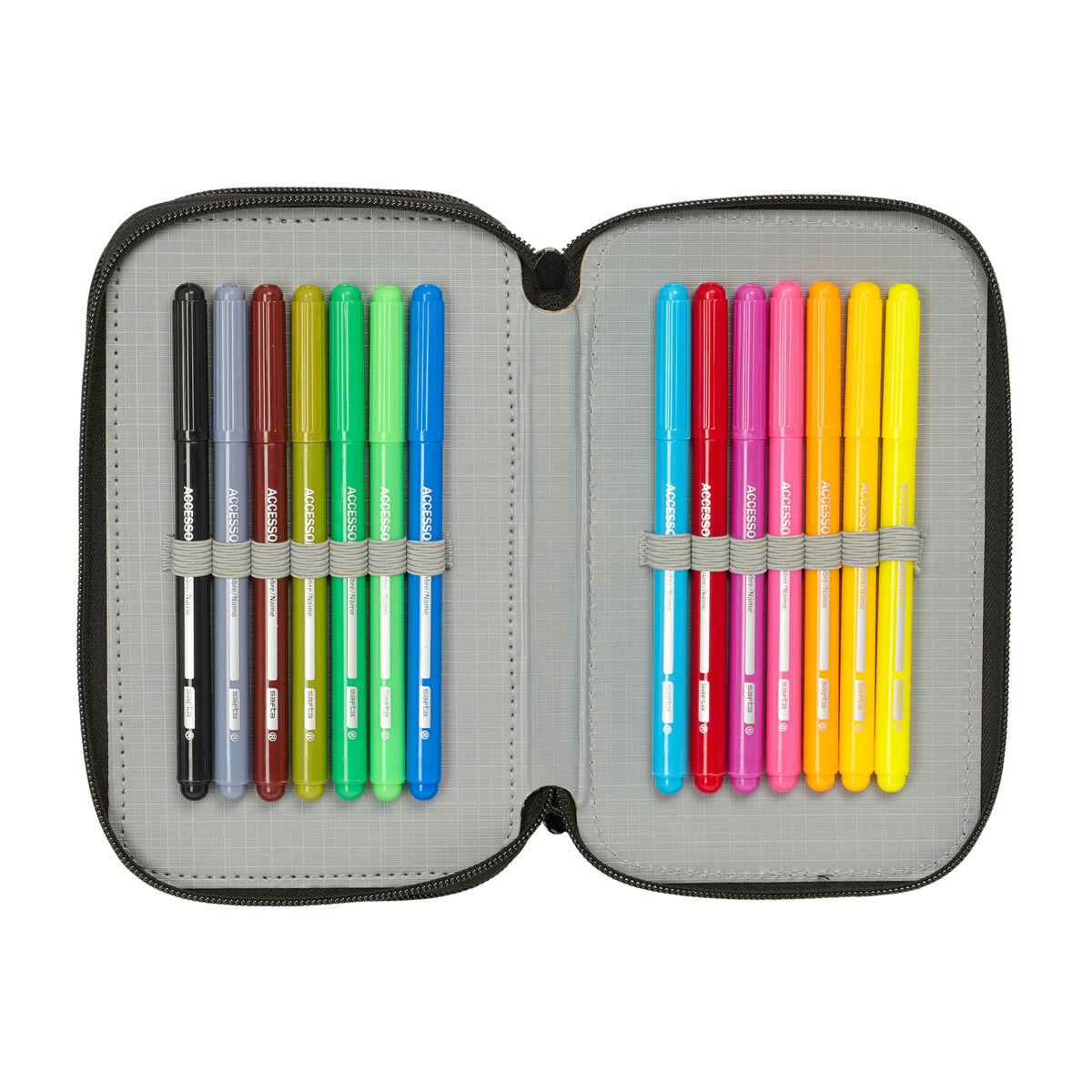 Tredobbelt Penalhus Minecraft Tnt Multifarvet 12,5 x 19,5 x 5,5 cm 37 Dele