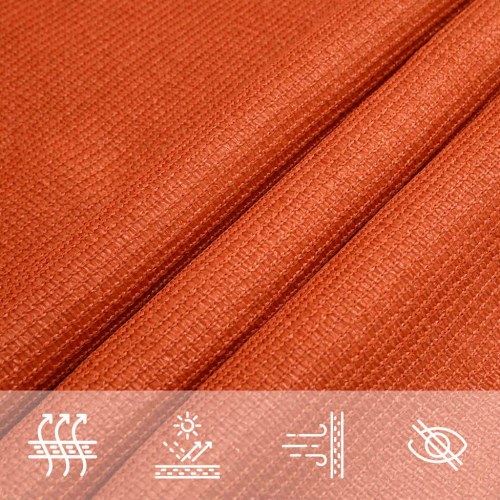 Solsejl trekant 4×4×5,8 m - HDPE 160 g/m², orange