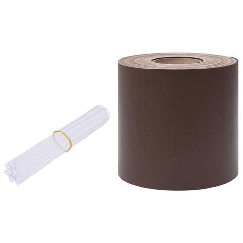 Haveskærm 70x0,19 m PVC brun