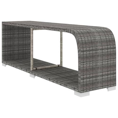 Haveloungesæt 8 dele med hynder polyrattan grå